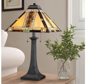 Quoizel QZ-NAVAJO-TL-VB - Stolná lampa Tiffany NAVAJO 2xE27/60W/230V