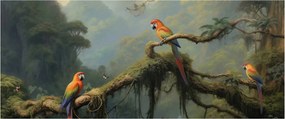 Obraz - Tropický les (120x50 cm)