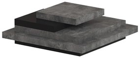 Sivý konferenčný stolík v dekore betónu 110x110 cm Slate - TemaHome
