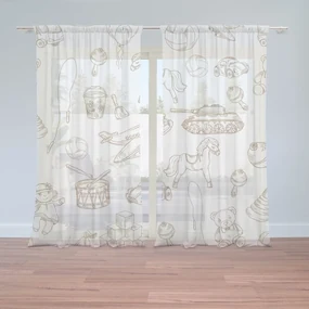Sablio Záclony Detská doprava: 2ks 150x250cm