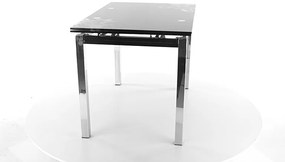 Rozkladací jedálenský stôl 110-170 cm Gerardo (čierna + chrómová) (pre 4 až 6 osôb). Vlastná spoľahlivá doprava až k Vám domov. 1050184