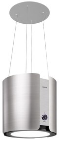 Klarstein Skyfall, digestor, 45 cm, ostrovčekový, 402 m³/h, LED, nehrdzavejúca oceľ, strieborný