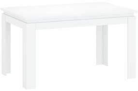 Rozkladací stôl, biela, 135-184x86 cm, LINDY