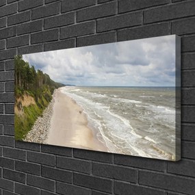 Obraz na plátne Pláž more strom príroda 125x50 cm