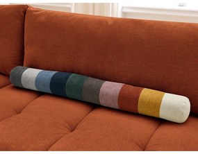 Rozkladacia/s úložným priestorom rohová pohovka v tehlovej farbe (ľavý roh/do L) Fuji – Bobochic Paris