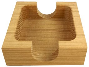 AMADEA Drevený stojan hranatý na podtácky hranaté, masívne drevo, 12,5x12,5x4,5 cm
