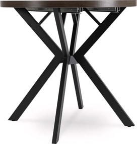 Rozkladací stôl DORIAN 80-160 cm orech/čierna