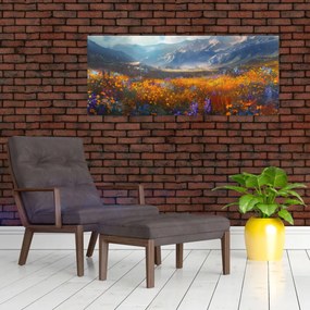 Obraz - Maľovaná horská krajina II. (120x50 cm)