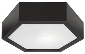 Lamkur Stropné svietidlo HEX 1xE27/60W/230V pr. 32 cm borovica čierna LA42688