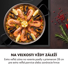 Klarstein Delicatessa 3, indukčná varná doska, 5800 W, 3 zóny, sklokeramika, čierna