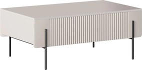 Konferenčný stolík so zásuvkami Malmi 100 cm - kašmír / čierne nožičky