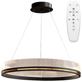 Toolight Toolight, LED závesné svietidlo 60cm APP1192-CP, čierna-zlatá, OSW-40023
