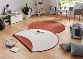 NORTHRUGS - Hanse Home koberce Kusový koberec Twin-Wendeteppiche 103098 terra creme kruh – na von aj na doma - 200x200 (priemer) kruh cm