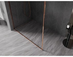 Mexen Kioto-F, sprchová zástena s rámom 160 x 202 cm, 8 mm číre sklo, profil ružové zlato, 800-160-104-60-00