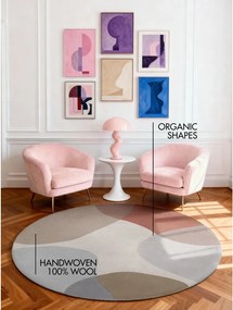 Béžový ručne tkaný vlnený okrúhly koberec ø 200 cm Hackney Clarissa – Ted Baker