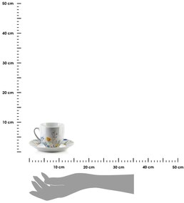 Porcelánová šálka s podšálkou Joy Composition 250 ml sada 6ks