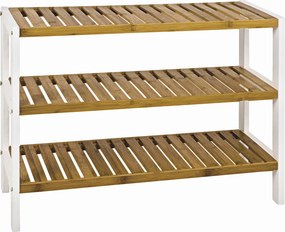 XXXLutz REGÁL, prírodná farba, biela, bambus, 70/54/26 cm - Online Only drobný nábytok - 001931016002