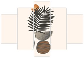 Obraz - Abstrakcia s palmovým listom (150x105 cm)