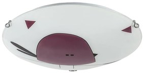 Rabalux 71278 detské sklenené stropné svietidlo Fowly, biela