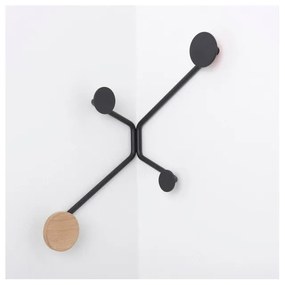 Čierny rohový nástenný vešiak Gazzda Hook