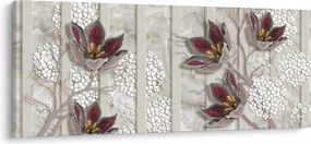 Obraz - Dekoratívne kvety (120x50 cm)