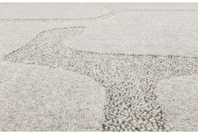 Svetlosivý vlnený koberec 133x190 cm Morphic Organica – Agnella