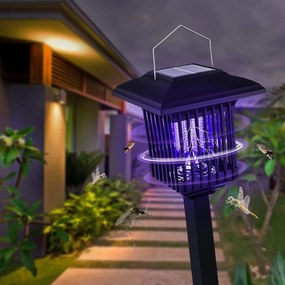 Bluegarden Bluegarden, LED solárna lampa proti hmyzu 15x15x27 cm J-22, čierna, OGR-02107