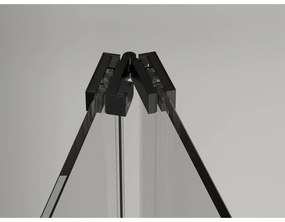 Mexen Exo, sprchovací kút so skladacími dverami 80 x 85 cm, 6mm číre sklo, čierny profil, 816-080-085-70-00