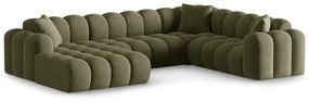 Zelená ženilková rohová pohovka (pravý roh/do tvaru "U") Treno – Cosmopolitan Design