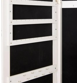 Atmosphera - Stojacie zrkadlo so šperkovnicou LEXY 158x38 cm biela