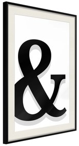 Artgeist Plagát - Decorative Letter [Poster] Veľkosť: 20x30, Verzia: Čierny rám s passe-partout