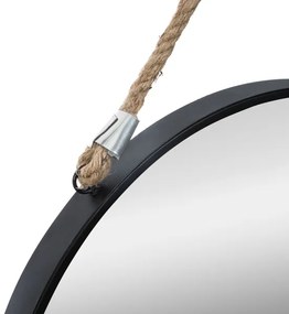 Atmosphera - Nástenné zrkadlo EDEN pr. 38 cm čierna