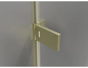 Mexen Lunar-F, pravé sklápacie sprchové dvere 120 cm, 8mm číre sklo, zlatý matný profil, 836S-120-050-55-00-P