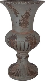 Šedý antik kvetináč v barokovom štýle Baroque - Ø 30*52 cm
