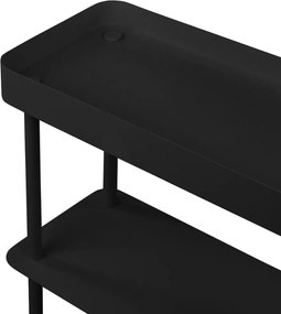 Čierny kovový pojazdný regál 60x97x30 cm Nolle – noo.ma