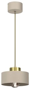 Luster na lanku MARTI 1xE27/15W/230V béžová/zlatá