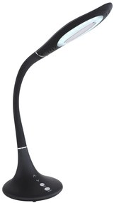 GLOBO Stolná LED flexibilná lampa PATTAYA, 10W, stmievateľná, teplá-studená biela, čierna