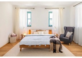 Dvojlôžková posteľ z dubového dreva 200x200 cm Greg 1 - The Beds