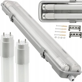 SADA 4x hermetické svietidlo 120 cm lampa + CW LED žiarivky