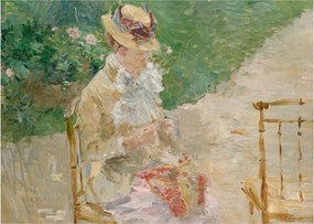 Obraz - Berthe Morisot, Young Woman Knitting, reprodukcia (70x50 cm)