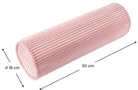 Ružový menčestrový detský pohovkový vankúš Roll – Wigiwama