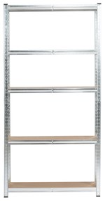 Kovový regál REGMET 90x30x180 cm stříbrný