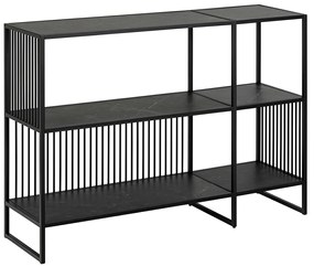 Knihovna Strington 120 cm mramorově černá