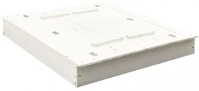 vidaXL Pieskovisko jedľové drevo biele 95x90x15 cm-