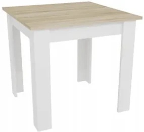TRENDIE Jedálenský stôl VALDI 80x80 dub sonoma s bielymi nohami