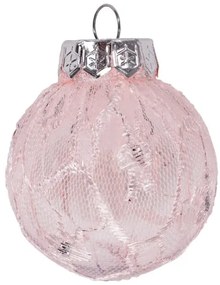 Vianočné guľky - ružové SYSD1688-088 (24ks)