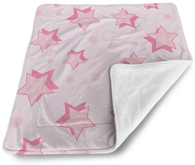 Sablio Deka pre bábätko Ružové hviezdičky - 80x100 cm