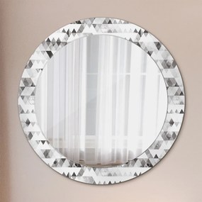 Okrúhle ozdobné zrkadlo na stenu Dúhový trojuholník fi 70 cm