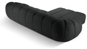 Čierna rohová pohovka (ľavý roh) Diana – Micadoni