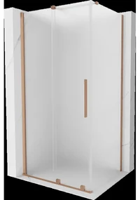Mexen Velar posuvná sprchová kabína 90 x 70 cm, mráz, brúsená meď - 871-090-070-31-65